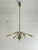 1950s Mid-Century 6-Light Brass Chandelier in the style of Oscar Torlasco, 1950s For Sale - Image 5 of 9