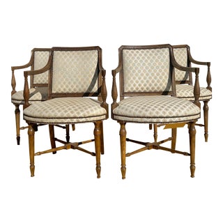 Vintage Set of Four Dining Armchairs by Baker Furniture For Sale