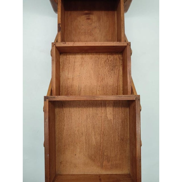 Brown Mid-Century Wood Cantilever Sewing Box, Germany, 1950s For Sale - Image 8 of 10