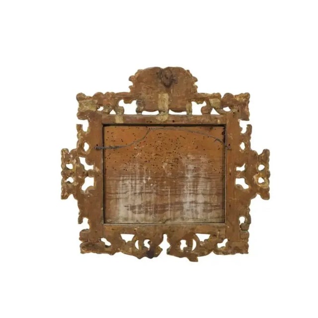 Pair of Spanish Colonial School Reverse Glass Paintings Framed For Sale - Image 12 of 16