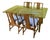 1970s British Colonial Burnt Bamboo Dining Set For Sale