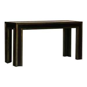 Mid 20th Century French Ebonized and Gilt Bronze Console