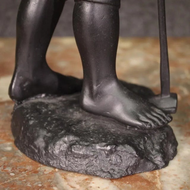 Japanese Artist, Pipe Smoker, 1970, Bronze For Sale - Image 4 of 12