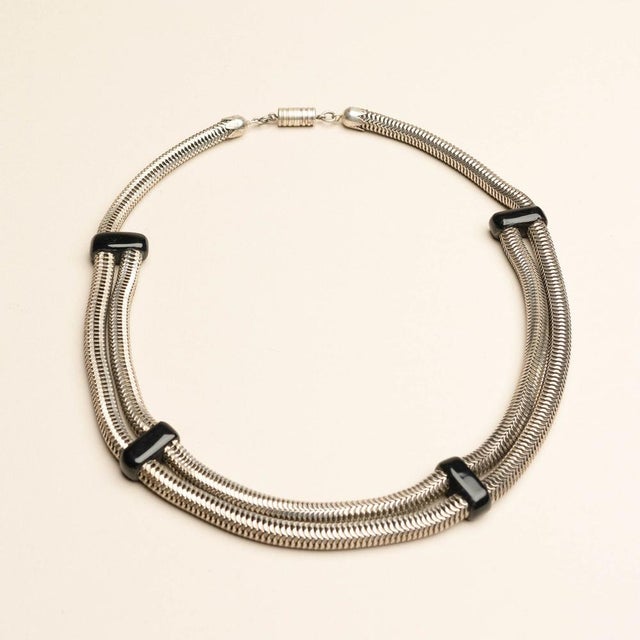 Bauhaus Art Deco Necklace by Jakob Bengel, 1930s For Sale - Image 3 of 3