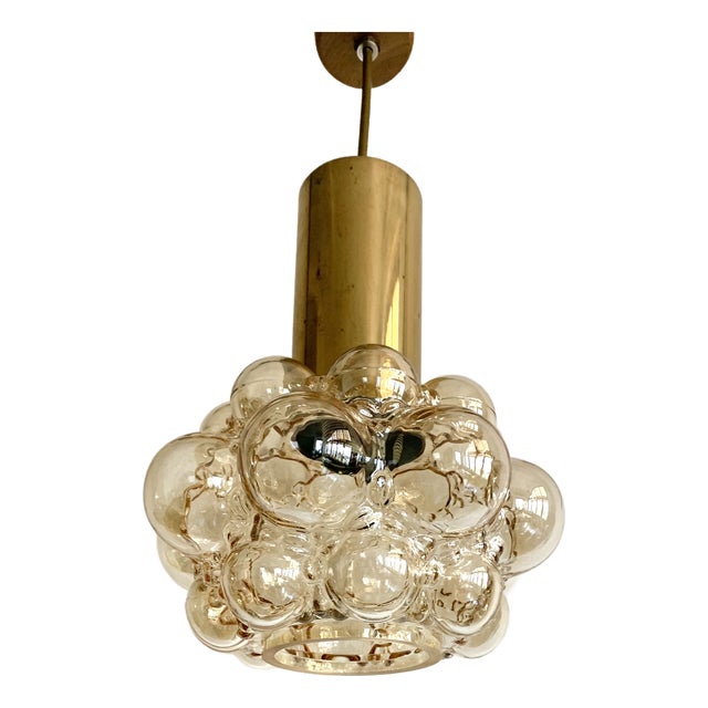 Bubble Glass Pendant Lamp by Helena Tynell for Glashütte Limburg, 1970s For Sale