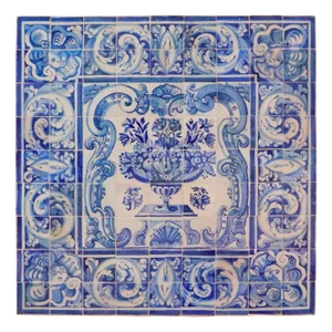 17th Century Portuguese Azulejos Panel Vase