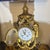 French Large Louis XV XVI Empire-Style Rococo Ormolu Gilt Bronze Mantel Clock For Sale - Image 3 of 12