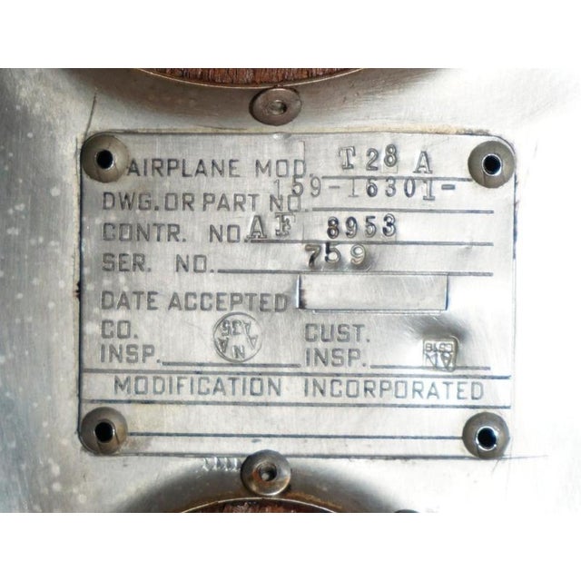 T-28 A Trojan Aeroplane Wing Aviator Desk by Giancarlo De Astis For Sale - Image 4 of 18