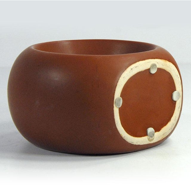 Brown Belgian Space Age Ceramic Vase, 1980s For Sale - Image 8 of 9