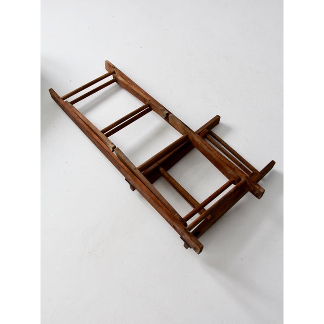 French Country Antique Laundry Stand With Galvanized Tub For Sale - Image 3 of 12