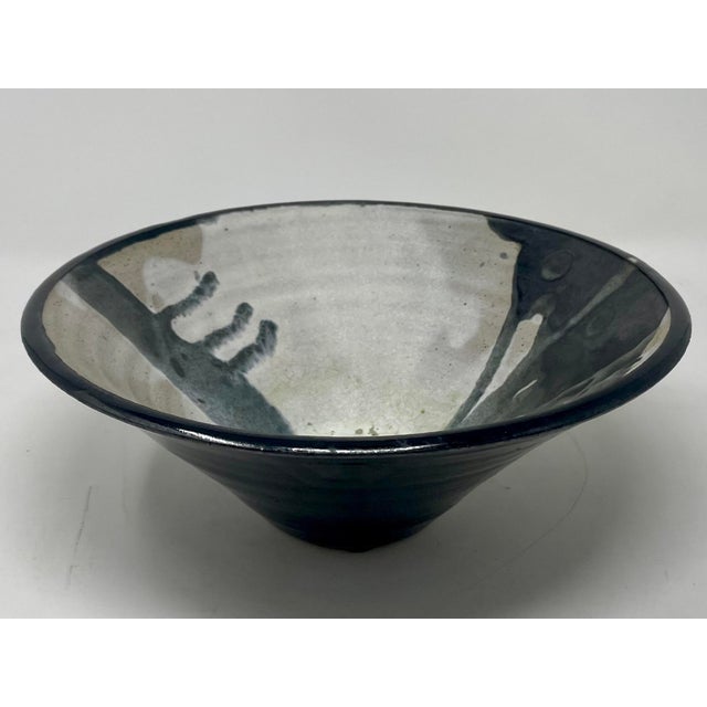 Vintage Organic Modern Glazed Studio Pottery Bowl For Sale - Image 11 of 11