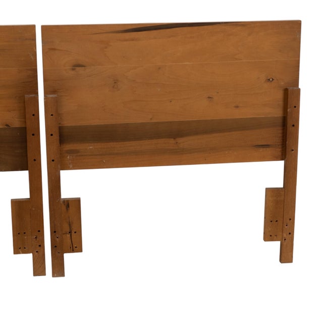 Pair Vintage Twin Rattan Headboards W/ Bamboo Style Wood Trim 40" - Combine for King For Sale - Image 11 of 13