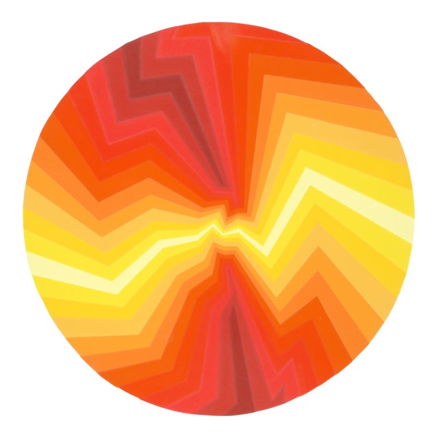 1970s Roy Ahlgren, "Redondo", Op Art Screenprint For Sale
