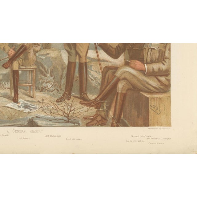 After Vincent Brooks, Vanity Fair Military Illustration of Lord Roberts & Generals, Boer War, 1900, Chromolithograph For Sale - Image 6 of 9
