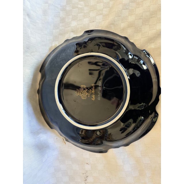 Blue Mid 20th Century Hand Painted German Serving Bowl For Sale - Image 8 of 10