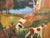 1970s Impressionist Landscape Painting Two Dogs Oil on Board For Sale - Image 12 of 14