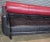 Animal Skin Late 20th Century Vladimir Kagan Matinee Sofa American Leather Red and Black For Sale - Image 7 of 14
