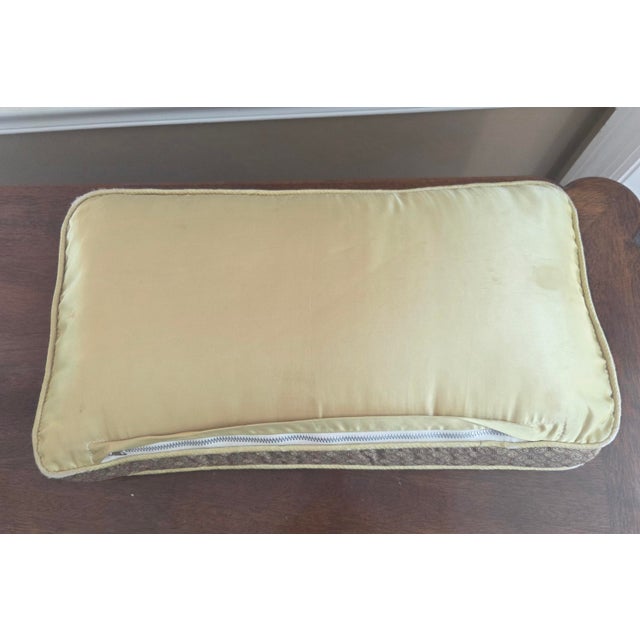 Vintage Bird Embroidered Chinese Silk Pillow For Sale - Image 11 of 11