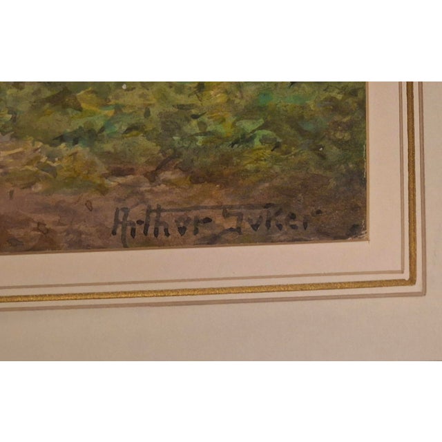 Berry Pomeroy Castle – Original Watercolor by Arthur Suker (1857–1940) For Sale - Image 4 of 11