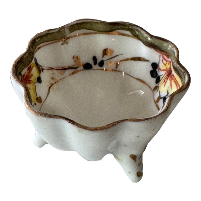 Set of 8 Antique Hand-Painted Nippon Open Salt Cellars — Japanese Export, 1891–1921 For Sale - Image 9 of 9