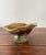 Japanese Vintage Majolica Clamshell Shaped Pedestal Bowl With Floral Designed Base For Sale - Image 3 of 10