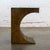 Modern Late 20th Century Modern Geometric Crescent End or Side Table Burl Veneer With Rectangle Glass Top For Sale - Image 3 of 18