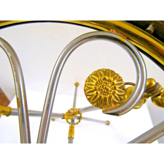 Italian Neoclassical Tripod Drinks Table Nickel and Brass 20th Century For Sale - Image 12 of 18