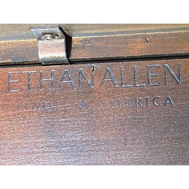 Brown Ethan Allen British Classics Cane and Glass Coffee Table For Sale - Image 8 of 11