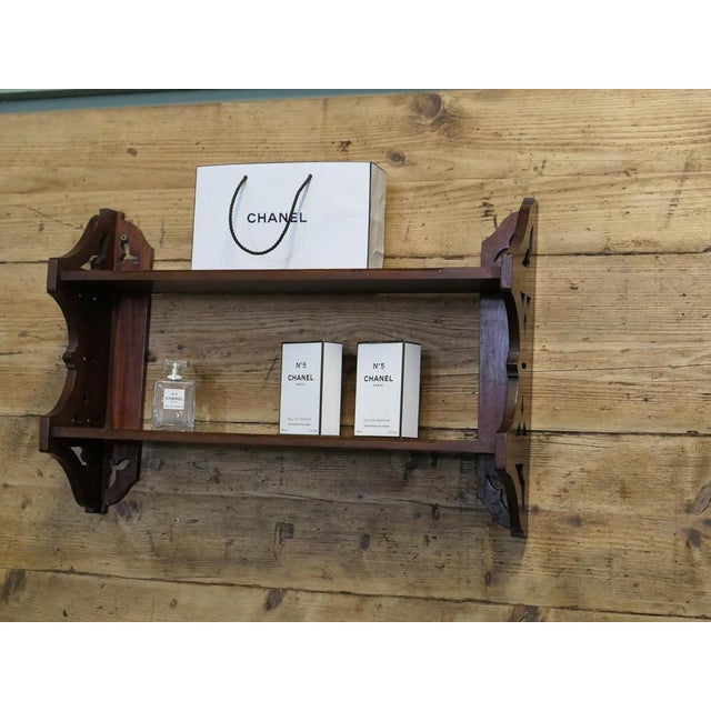 Arts and Crafts Open Front Wall Hanging Bookshelf, 1880 For Sale - Image 6 of 8