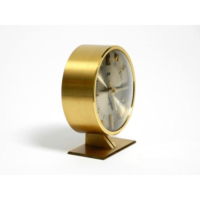 Round Brass Table Clock by Schatz, Germany, 1960s For Sale - Image 6 of 11