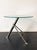 Vintage Modern Minimalist Round Glass Side Table with Sculptural Chrome Base, 1990s For Sale - Image 10 of 15