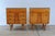Mid-Century Modern Mid-Century Nightstands in Ash Veneer & Black Glass by František Mezulánik for Nový Domov, Czechoslovakia, 1970s, Set of 2 For Sale - Image 3 of 18