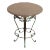 Labarge Neoclassical Style Wrought Iron Stone Top Round Pub Table For Sale