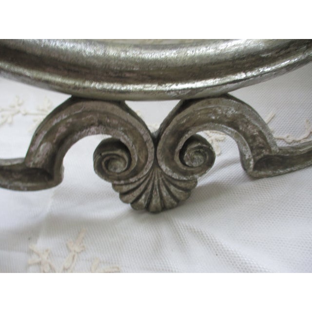 Plastic Vintage Ornate Baroque Arcantus Leaf Design Round Picture Frame For Sale - Image 7 of 8