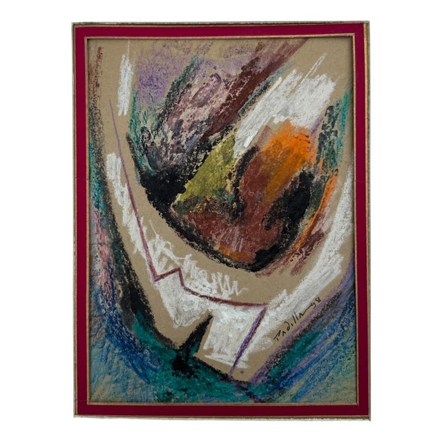 1990s Lorenzo Padilla, Abstract, 1998, Oil and Pastel For Sale - Image 5 of 5