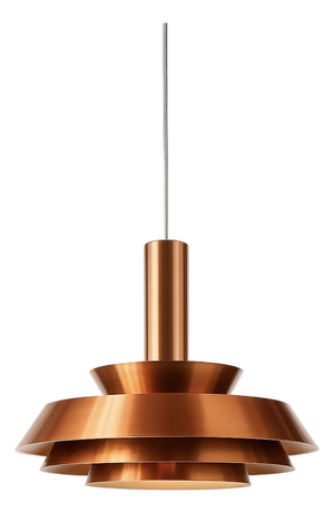 Vintage German Hanging Lamp in Copper Plated and Aluminum from VEB Metalldrücker Halle, 1960s