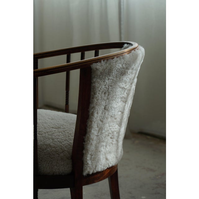 Set of Danish Armchairs in Beech & Lambswool, 1920s For Sale - Image 12 of 18