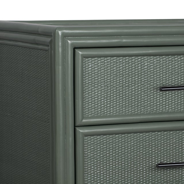 David Francis Bermuda Six-Drawer Dresser - Evergreen For Sale - Image 4 of 9