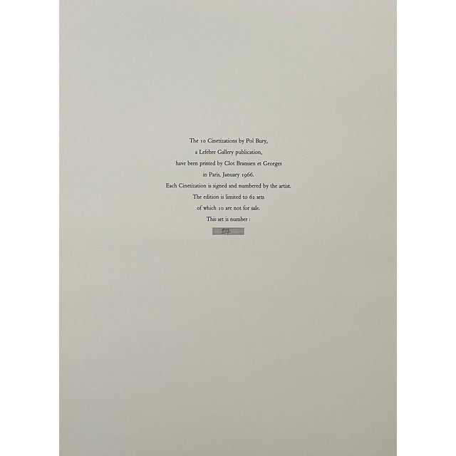 Printmaking Materials Pol Bury, Architecture Kinetic Statue of Liberty Op Art Screen Print Lithograph Pol Bury, 1966 For Sale - Image 7 of 7