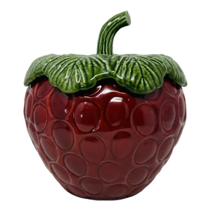Vintage Ceramic Strawberry Shaped Soup Tureen With Lid