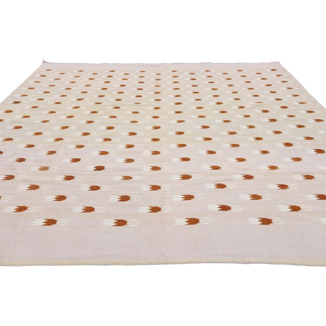 Mid-Century Modern Vintage Indian Dhurrie Rug, 05'00 X 08'08 For Sale - Image 3 of 10