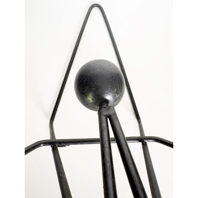 Metal Coat Rack with Black Balls, France, 1960s For Sale - Image 7 of 12