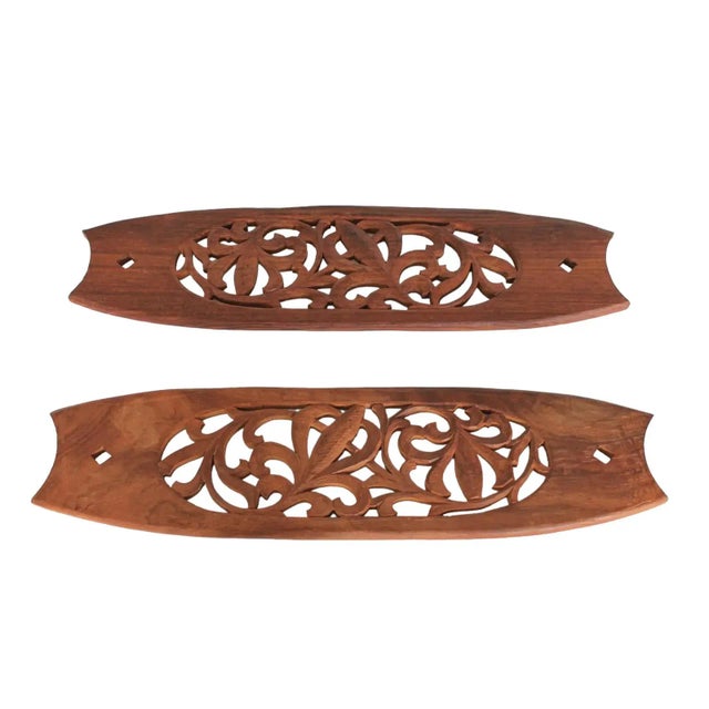 Indian Vintage Carved Wood Wall Hangings For Sale - Image 3 of 8