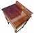 Beautiful antique mahogany writing table featuring a curved gallery back with a stunning sunburst inlay medallion. This...