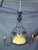 Antique Spanish Revival Wrought Iron Converted Gas Pendant Light Chandelier For Sale - Image 4 of 17