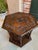 Brown Antique French Carved Oak Center Side Table Hexagon Two Tier Shelf C1890 For Sale - Image 8 of 13
