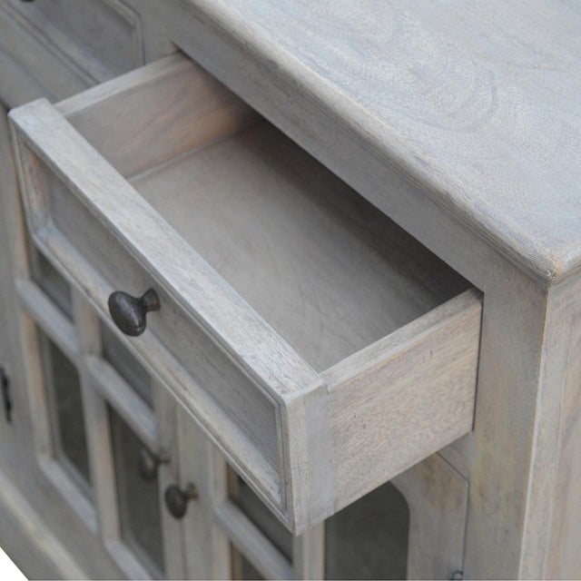 2020s Weathered Glazed Buffet With Ample Storage For Sale - Image 5 of 8