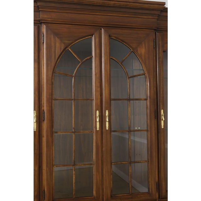 1950s Vintage American-Made Solid Cherry 4-Door Breakfront in Mint Showroom Condition For Sale - Image 5 of 9