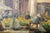 Early 20th Century Large European Flower Market Oil Painting, Signed H. Johannsen, Ornate Gilt Frame For Sale - Image 12 of 17