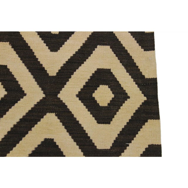 2000 - 2009 Modern Bauhaus Kilim Hand-Woven Wool Rug -5′10″ × 7′7″ For Sale - Image 5 of 8